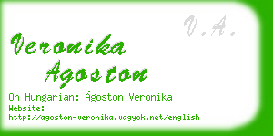 veronika agoston business card