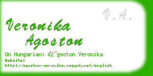 veronika agoston business card